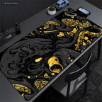 XXL Dragon Anime Gaming Desk Mat | Black & White Non-Slip Mouse Pad