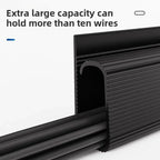 Under Desk Cable Management Tray – No-Drill PVC Cord Organizer, 40cm