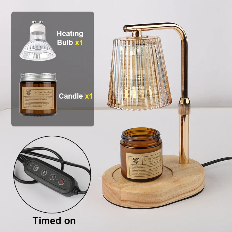 Candle Warmer Lamp with Timer and Dimmer - Cozy Bedroom Decor