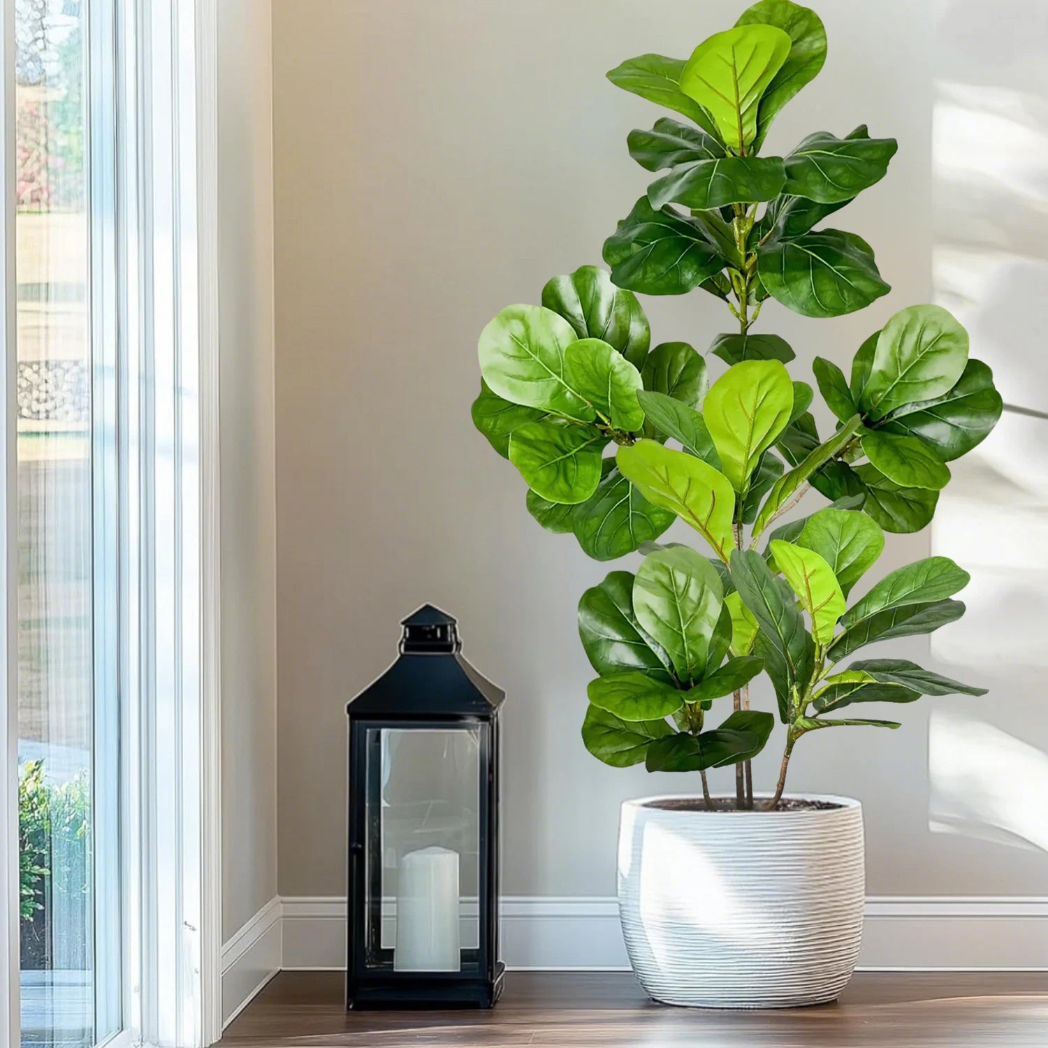 Artificial Fiddle Leaf Fig Tree Indoor Outdoor 77-135cm