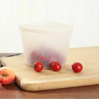 Reusable Silicone Food Bags, Stand-Up Leakproof Zip Seal – Set of 3
