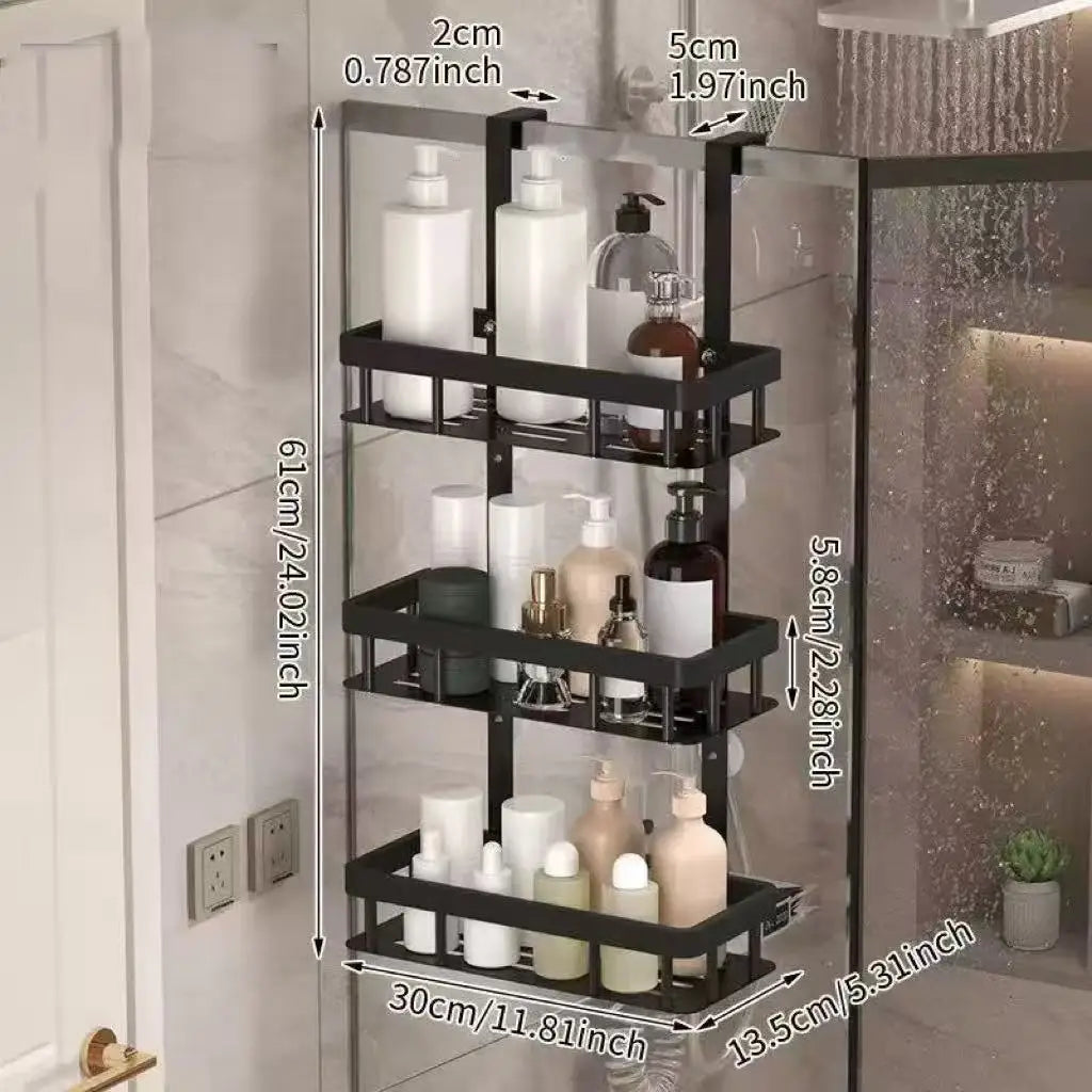 Corner Shower Shelf Wall Mounted 3-Tier Metal Rack