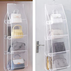 Hanging Handbag Organizer for Wardrobe Closet | Clear Storage Bag
