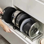 Expandable Pot, Pan & Lid Organizer Rack for Kitchen Cabinets