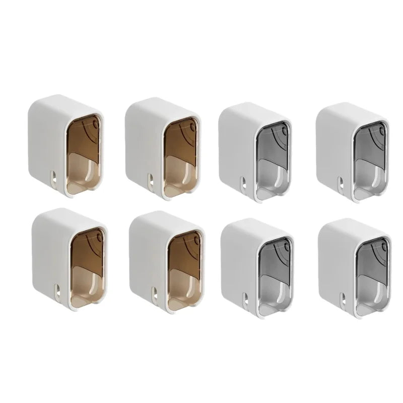 Wall Mounted Toothbrush Holder No Drill Dustproof Set (2, 3 or 4 Pack)