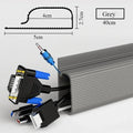 Under Desk Cable Management Tray – No-Drill PVC Cord Organizer, 40cm