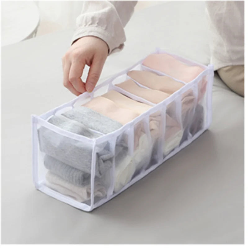 Underwear Drawer Organizer with Compartments for Bras, Socks & Underwear
