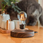 Levitating Moon Magnetic Floating Night Light 3D LED Lamp Wooden Base
