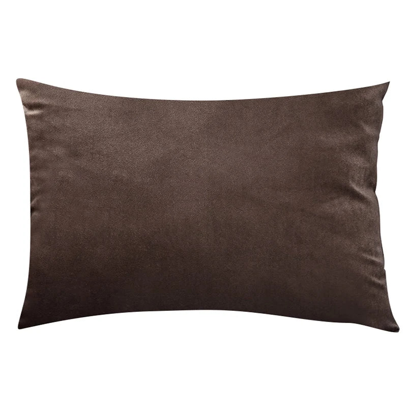 Velvet Plaid Cushion Cover for Sofa and Living Room 12x20