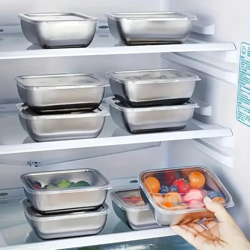 Stainless Steel Meal Prep Containers – 5-Piece Stackable Set