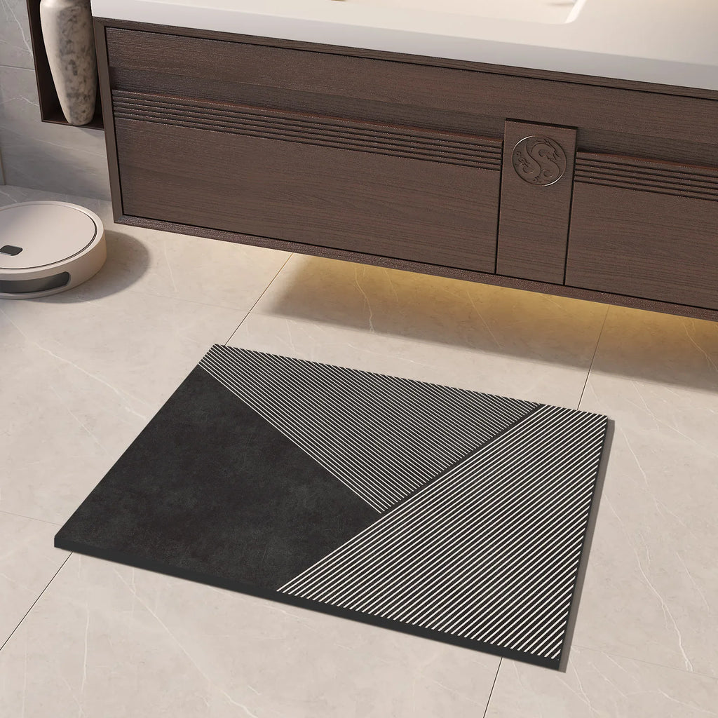 Luxury Diatomite Bath Mat Non-Slip Quick Dry Shower Mat
