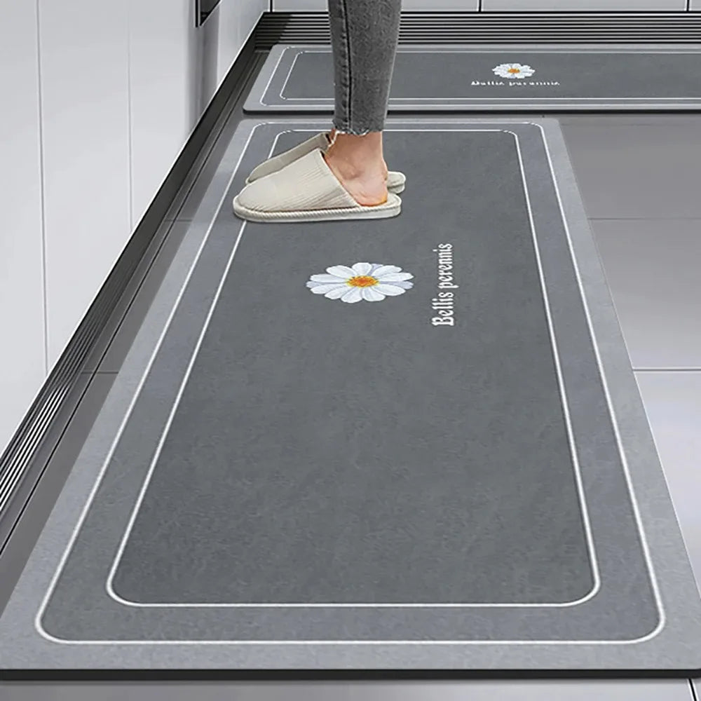 Crystal Velvet Non-Slip Kitchen Runner Rug – Absorbent & Soft