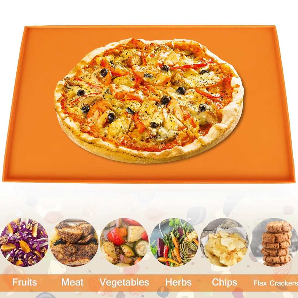 Silicone Dehydrator Sheets with Raised Edges, 6-Piece Set