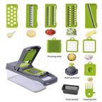 12-in-1 Vegetable Chopper Slicer and Grater with Collection Basket