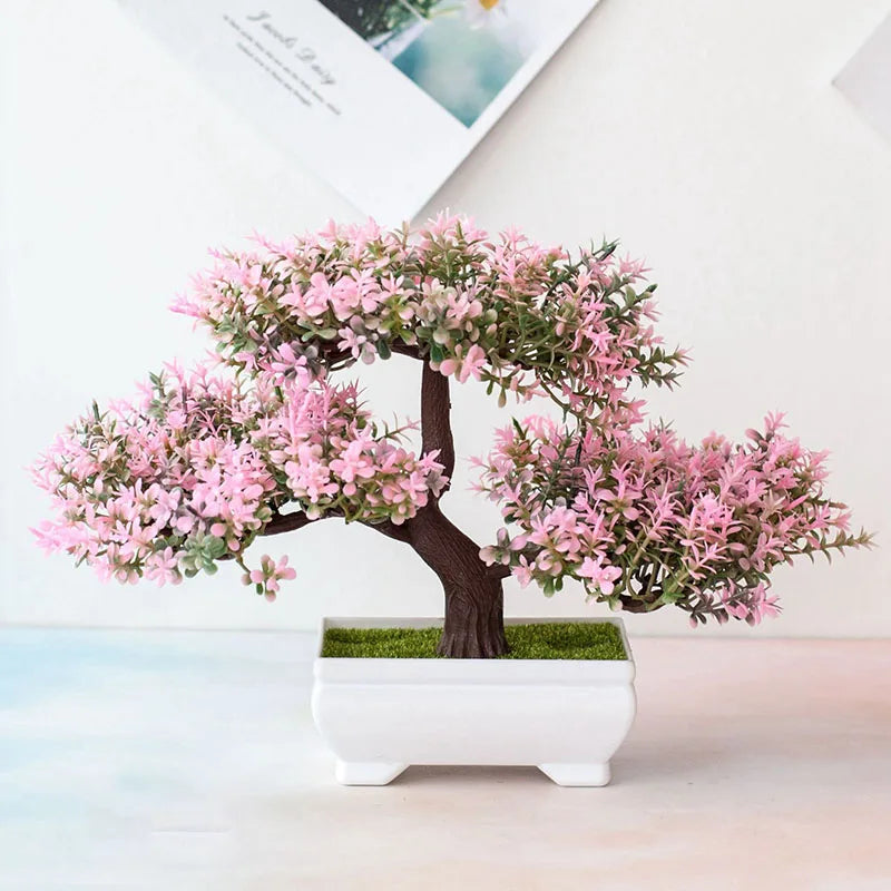 Artificial Bonsai Small Tree in Pot | Faux Desktop Plant Decor