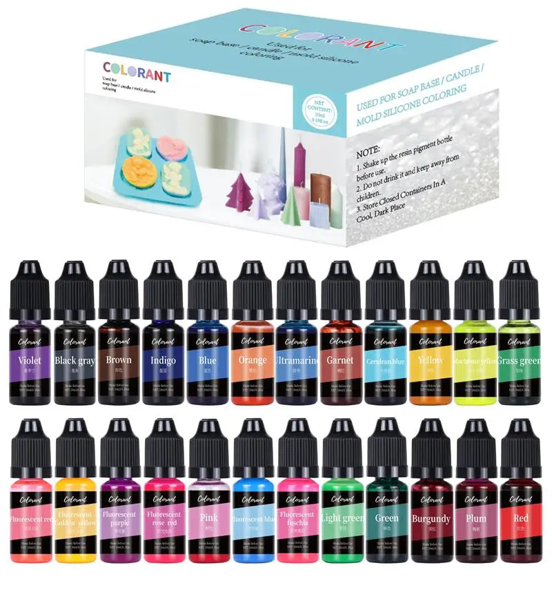 Liquid Candle Dye Set – DIY Candle & Soap Colorant Kit