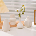 White Ceramic Bud Vase Nordic Minimalist Home Decor