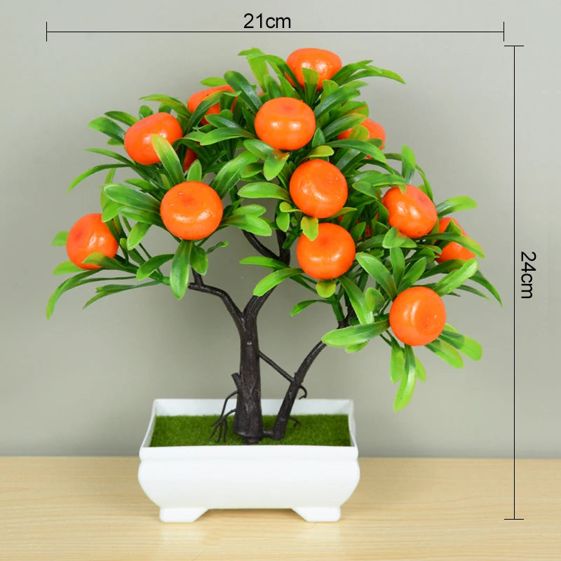 Artificial Bonsai Small Tree in Pot | Faux Desktop Plant Decor