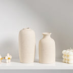 White Nordic Ceramic Vase for Dried Flowers and Home Decor