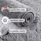Soft Shaggy Area Rug Fluffy Non-Slip Bedroom & Living Room Carpet