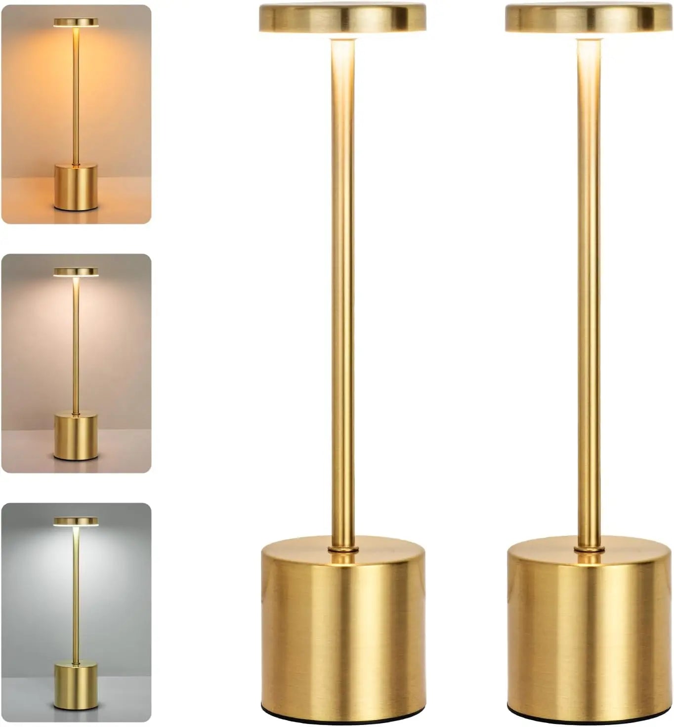 LED Table Lamp USB Rechargeable Touch Sensor Night Light for Bedroom