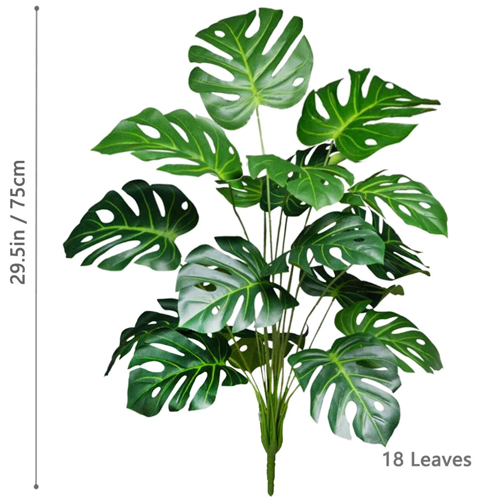Artificial Monstera Plant Fake Palm Tree Indoor Floor Decor