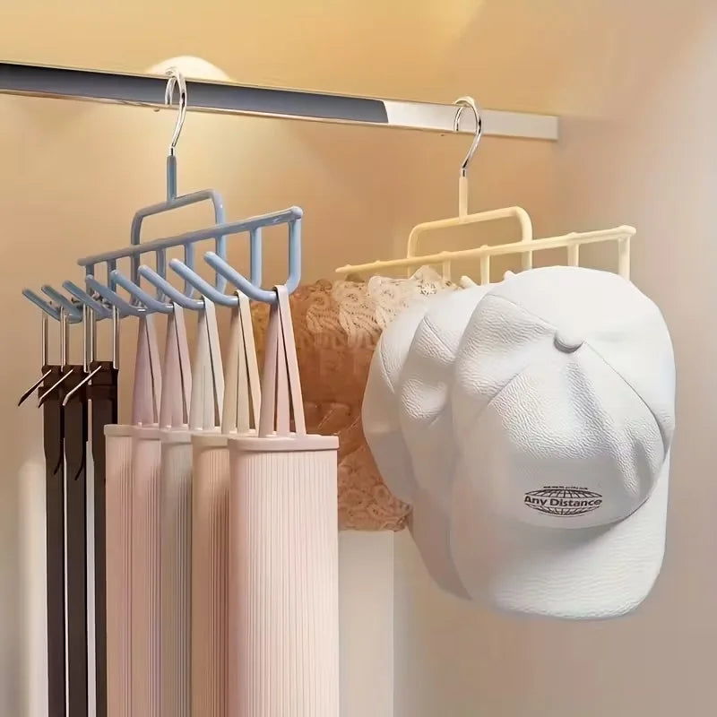 Wall Mounted Hat Rack with Hooks | 8-Cap Baseball Cap Organizer