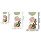 Abstract Botanical Wall Art Set of 3 | Boho Mid-Century Canvas Prints