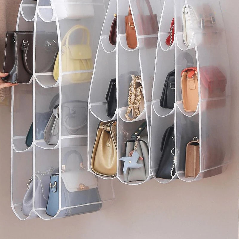 Hanging Handbag Organizer for Wardrobe Closet | Clear Storage Bag