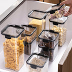 Stackable Fridge Organizer Bins – Airtight Storage Jars (Set of 2 or 4)