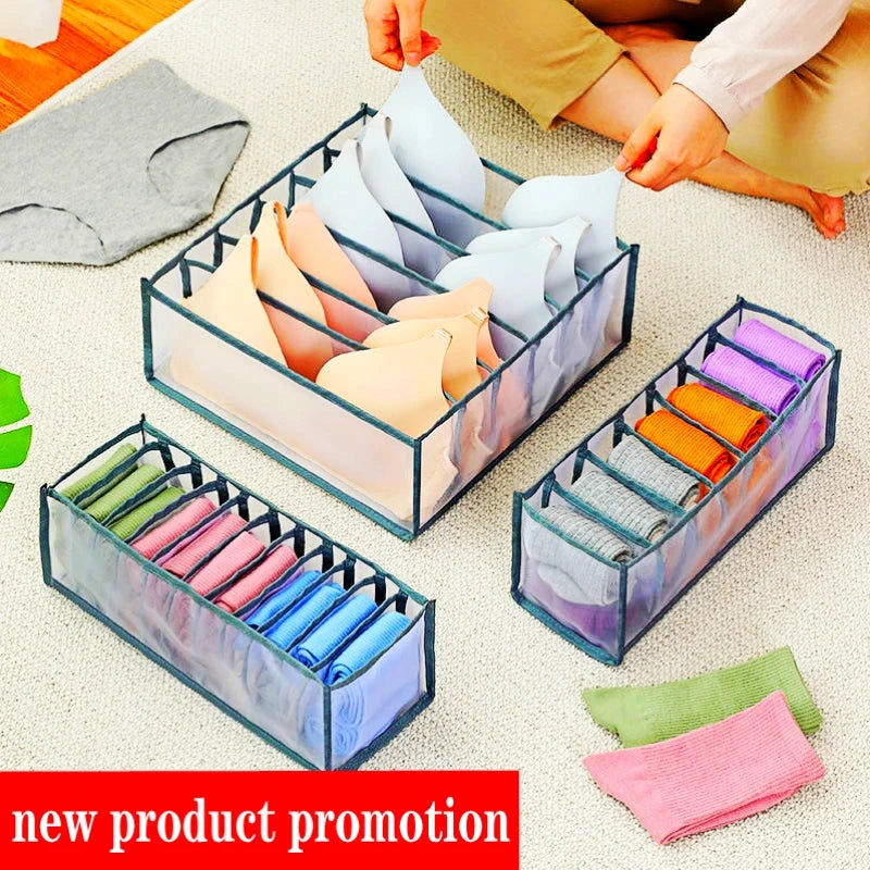 Foldable Drawer Organizer Boxes for Underwear, Bras & Socks