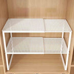 Stackable Expandable Closet Shelf Divider – Adjustable Steel Wardrobe Organizer