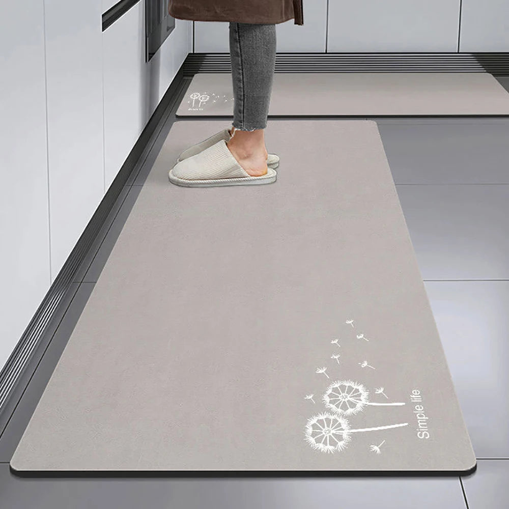 Crystal Velvet Non-Slip Kitchen Runner Rug – Absorbent & Soft