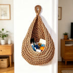 Handwoven Wicker Hanging Wall Fruit & Vegetable Basket for Kitchen