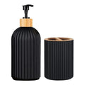 Bathroom Countertop Organizer Set with Soap Dispenser & Toothbrush Holder