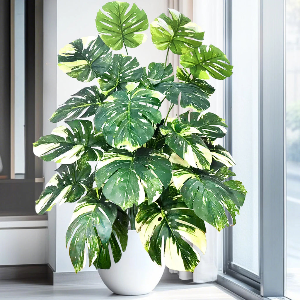 Artificial Monstera Plant Fake Palm Tree Indoor Floor Decor