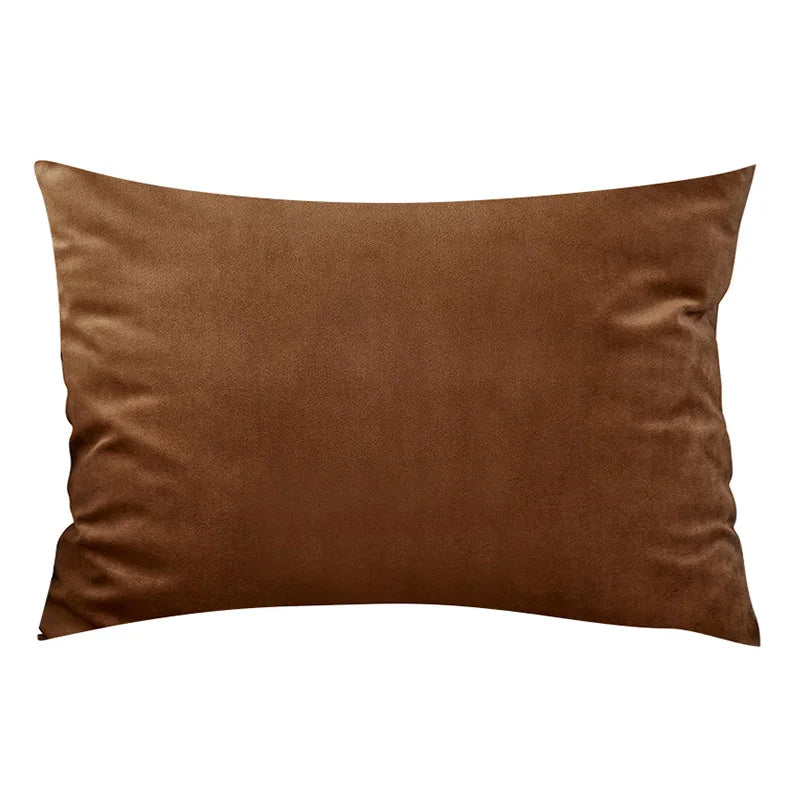 Velvet Plaid Cushion Cover for Sofa and Living Room 12x20