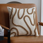 Chenille Geometric Throw Pillow Cover | Boho Sofa Cushion 45x45