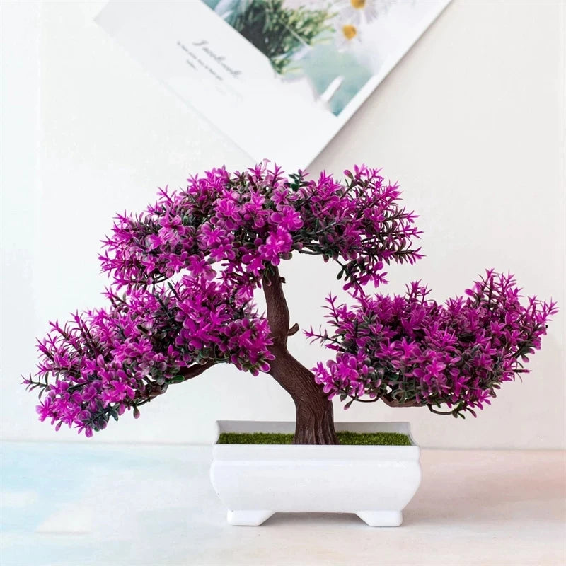 Artificial Bonsai Small Tree in Pot | Faux Desktop Plant Decor