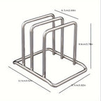 Stainless Steel Pot Lid and Cutting Board Organizer Rack