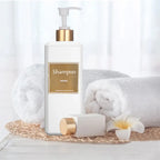 500ml Shampoo Conditioner Body Wash Dispenser Bottles with Gold Labels