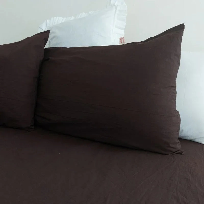 Pure Linen Throw Pillow Case Euro Sham – Solid Colour Cushion Cover
