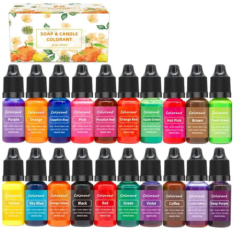 Liquid Candle Dye Set – DIY Candle & Soap Colorant Kit