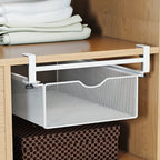 Pull-Out Wardrobe Basket Hanging Closet Organizer – No Drill