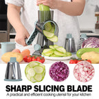 3-in-1 Rotary Cheese Grater with Interchangeable Stainless Steel Drums