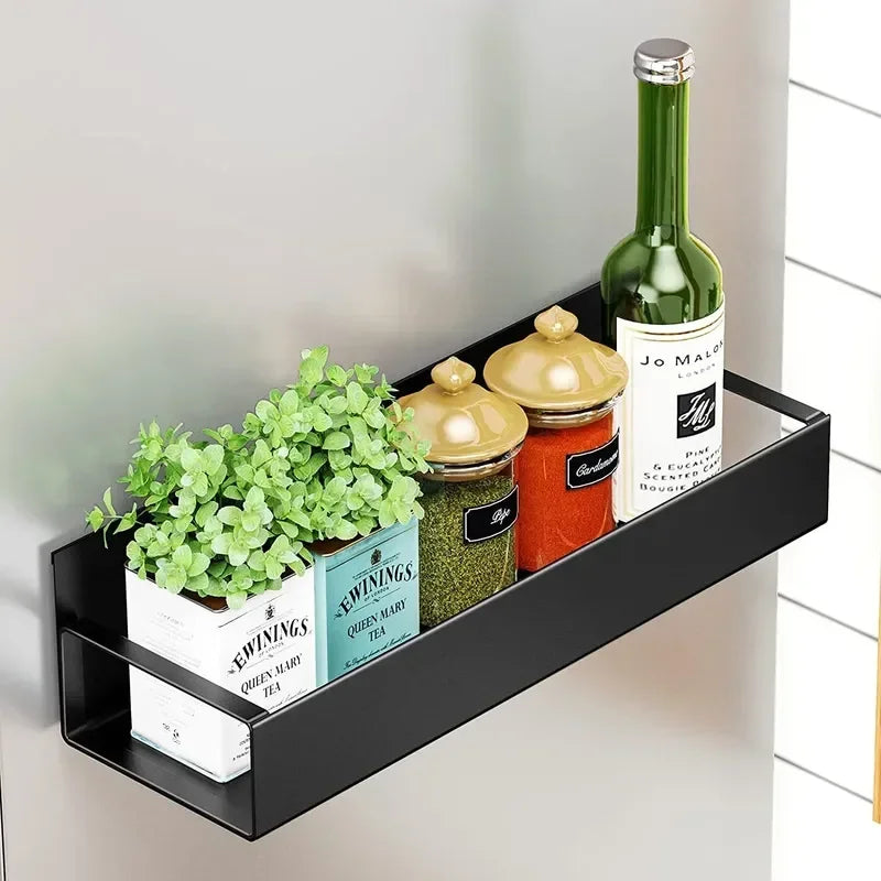 Magnetic Fridge Storage Rack Organizer | Kitchen Side Hanging Rack