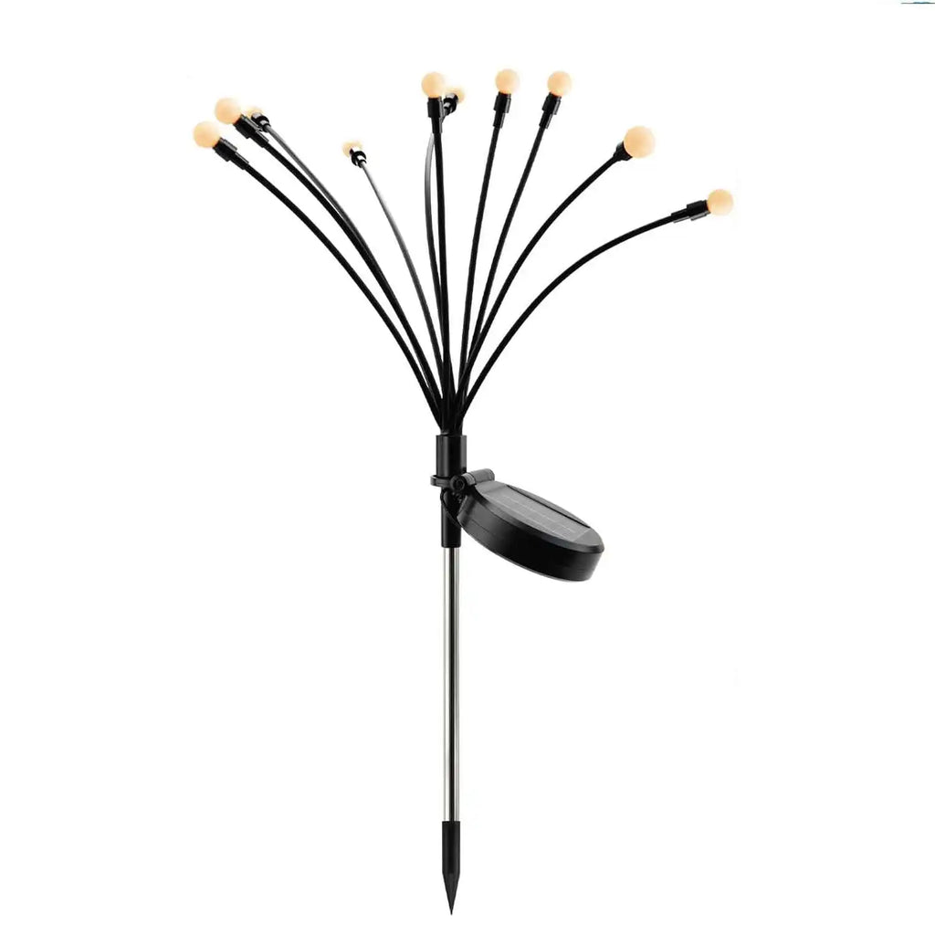 10 LED Solar Firefly Garden Lights Waterproof Pathway Yard Patio Decor