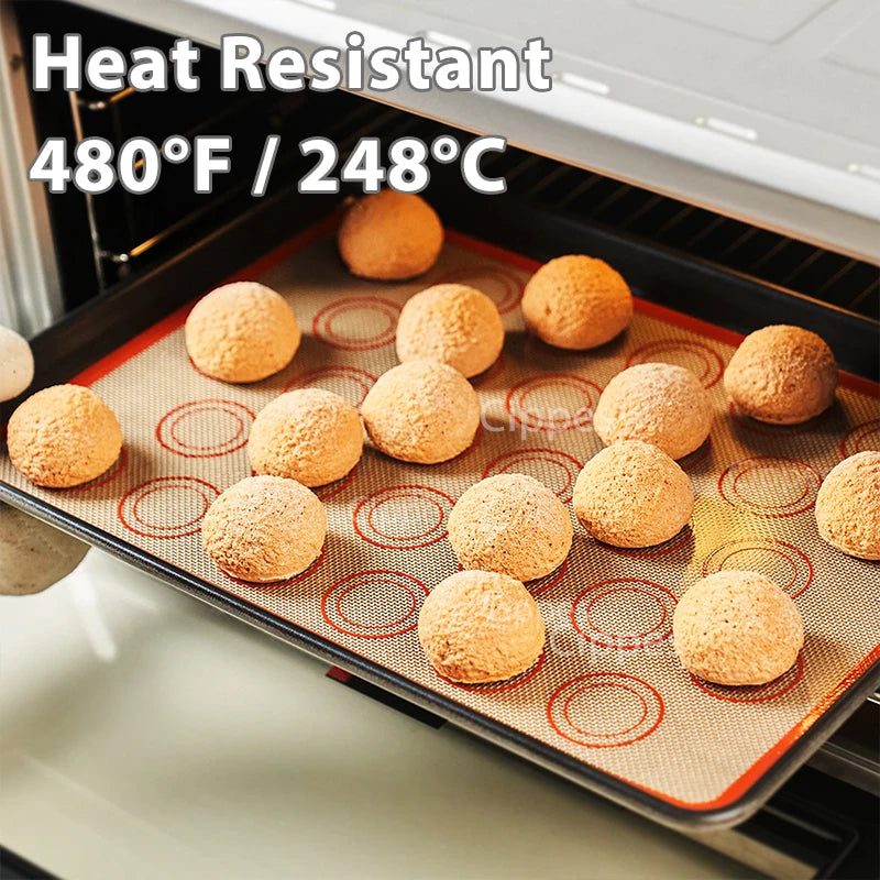 Silicone Baking Mat with Brush & Spatula Set – Non-Stick Reusable Sheets (1, 2 or 4 Pack)