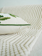 Floral Embroidered Cushion Cover | Garden Botanical Pillow Cover