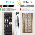 Over Door Shoe Rack Organizer with Large Mesh Pockets - 12 to 40 Pockets